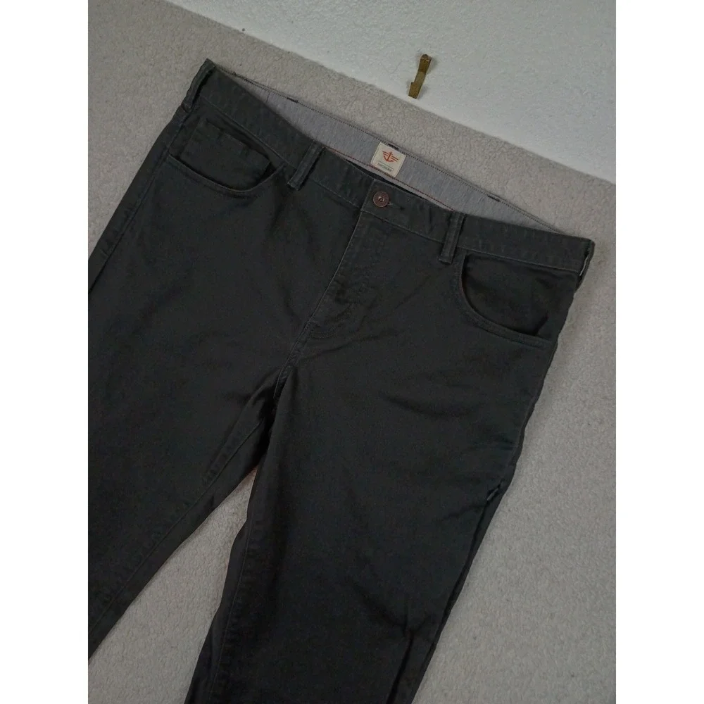 Dockers Chino Pants Mens 38x34 Dark Gray Cotton Blend Stretch Straight Leg
